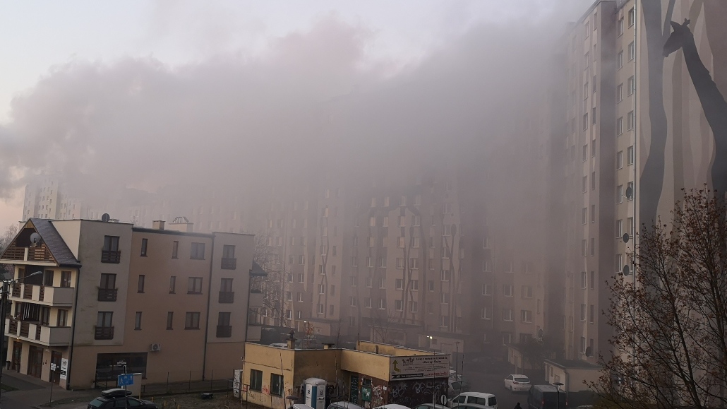 Smog na wrocławskim osiedlu